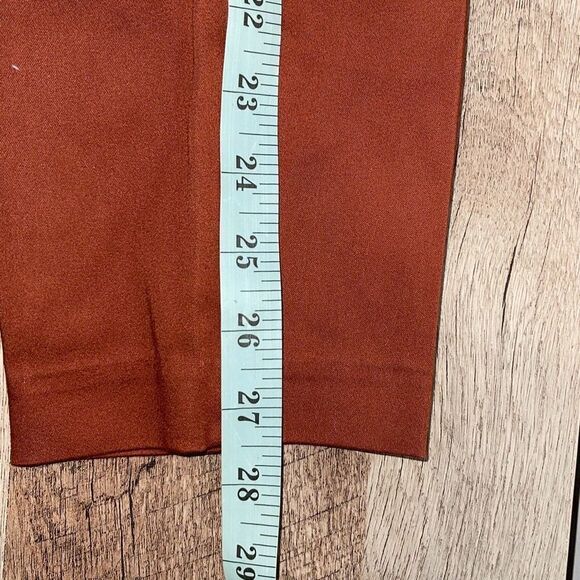 H&M Women's Super Stretch Straight Fit Regular Waist Pants Burnt Orange Size 4 N - Picture 8 of 8